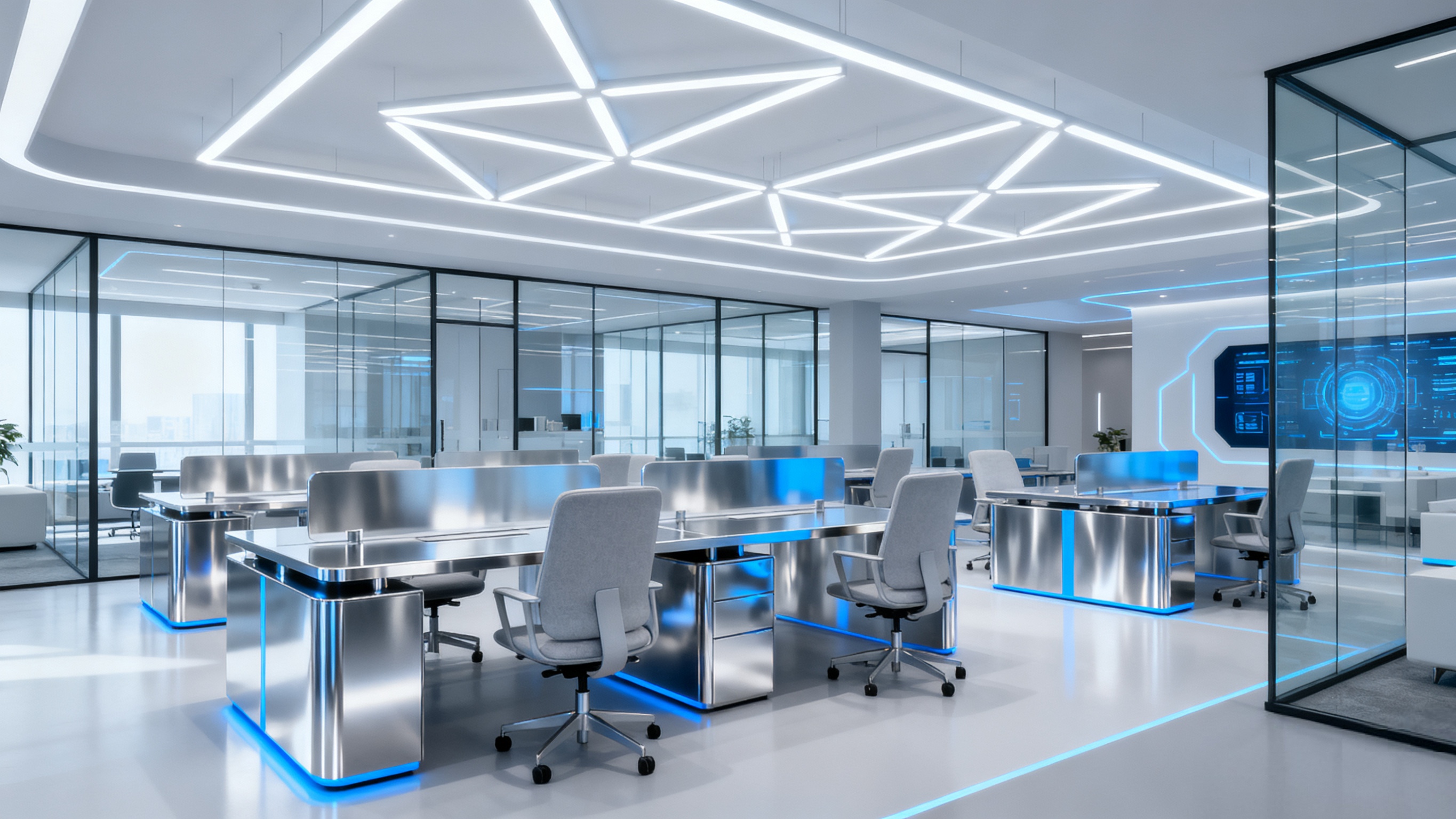 科技風(fēng)辦公室裝修：賦能企業(yè)未來的智能空間